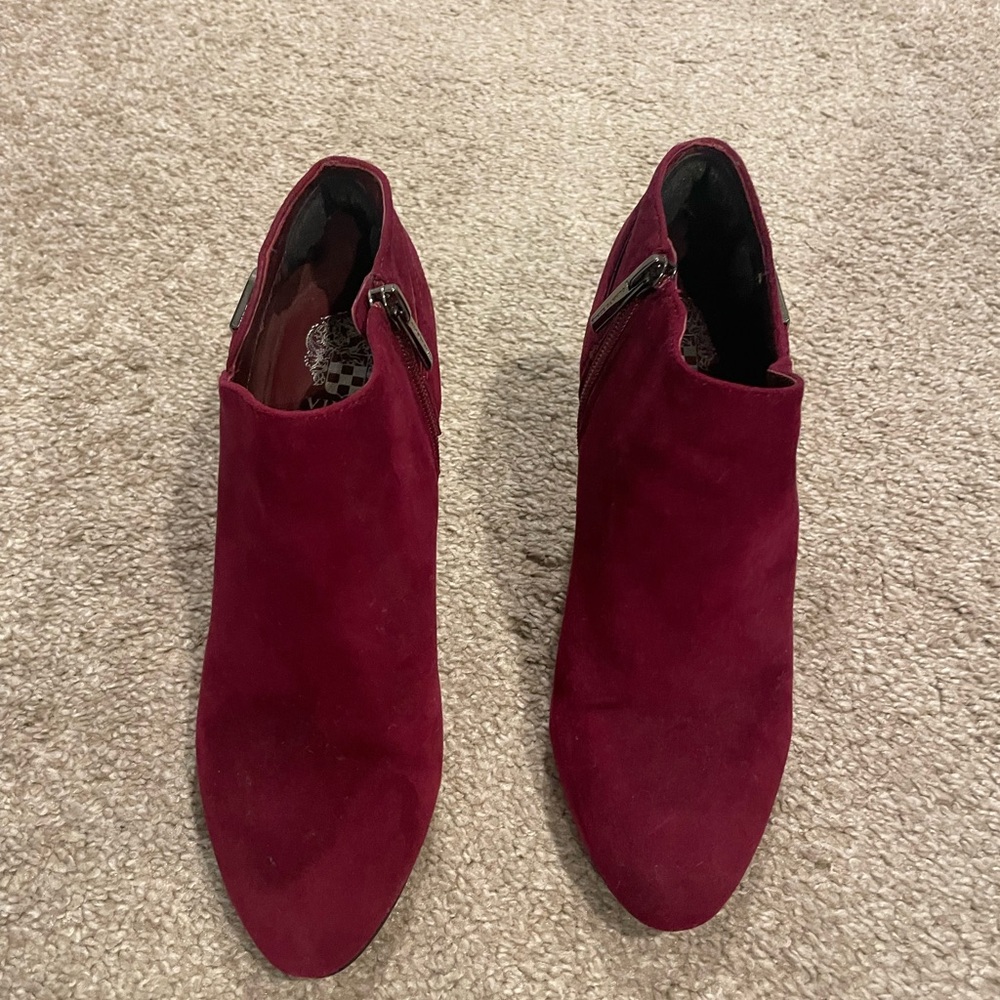 Vince Camuto Burgundy Ankle Booties